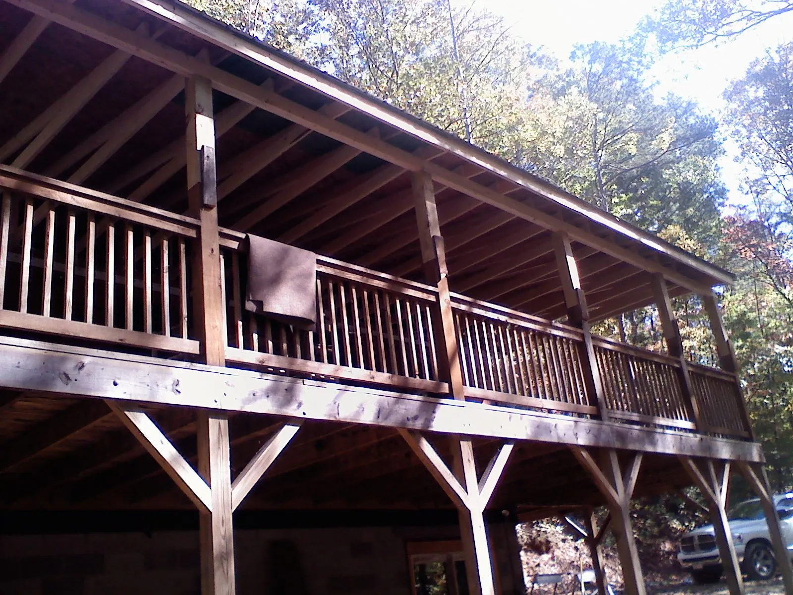 Timber framing under a new elevated porch and deck — Roof Leak Repair in Lake Powell by Roofing Brothers